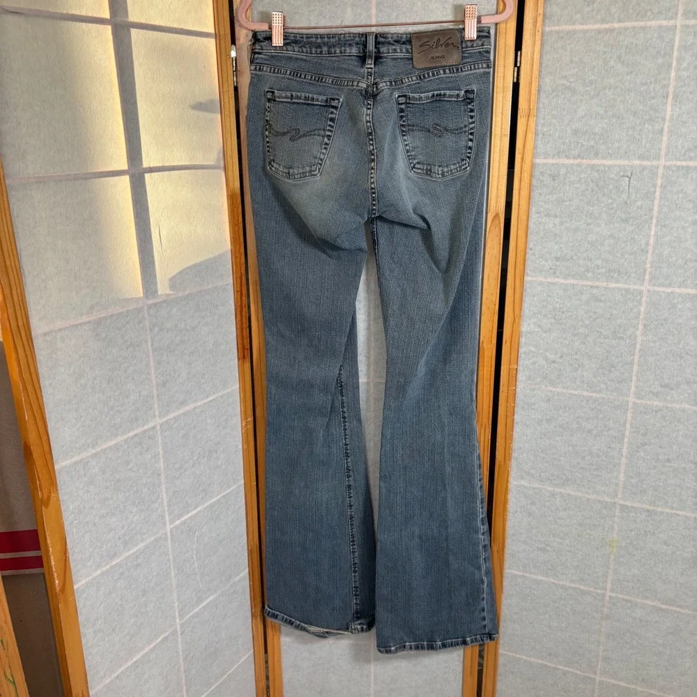 Silver Jeans Co Womens Flare Jeans Light‎ Wash Denim Size 29 Y2K Retro